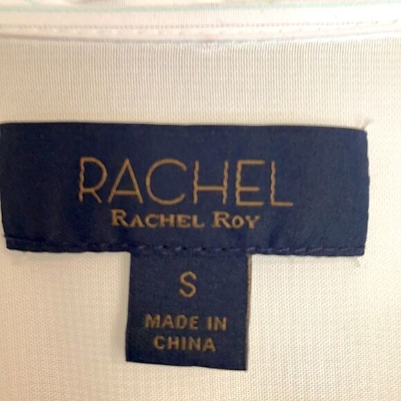 RACHEL Rachel Roy pleated detailed white blouse S - Picture 4 of 13